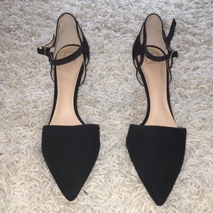New Black Ankle Strap Heels